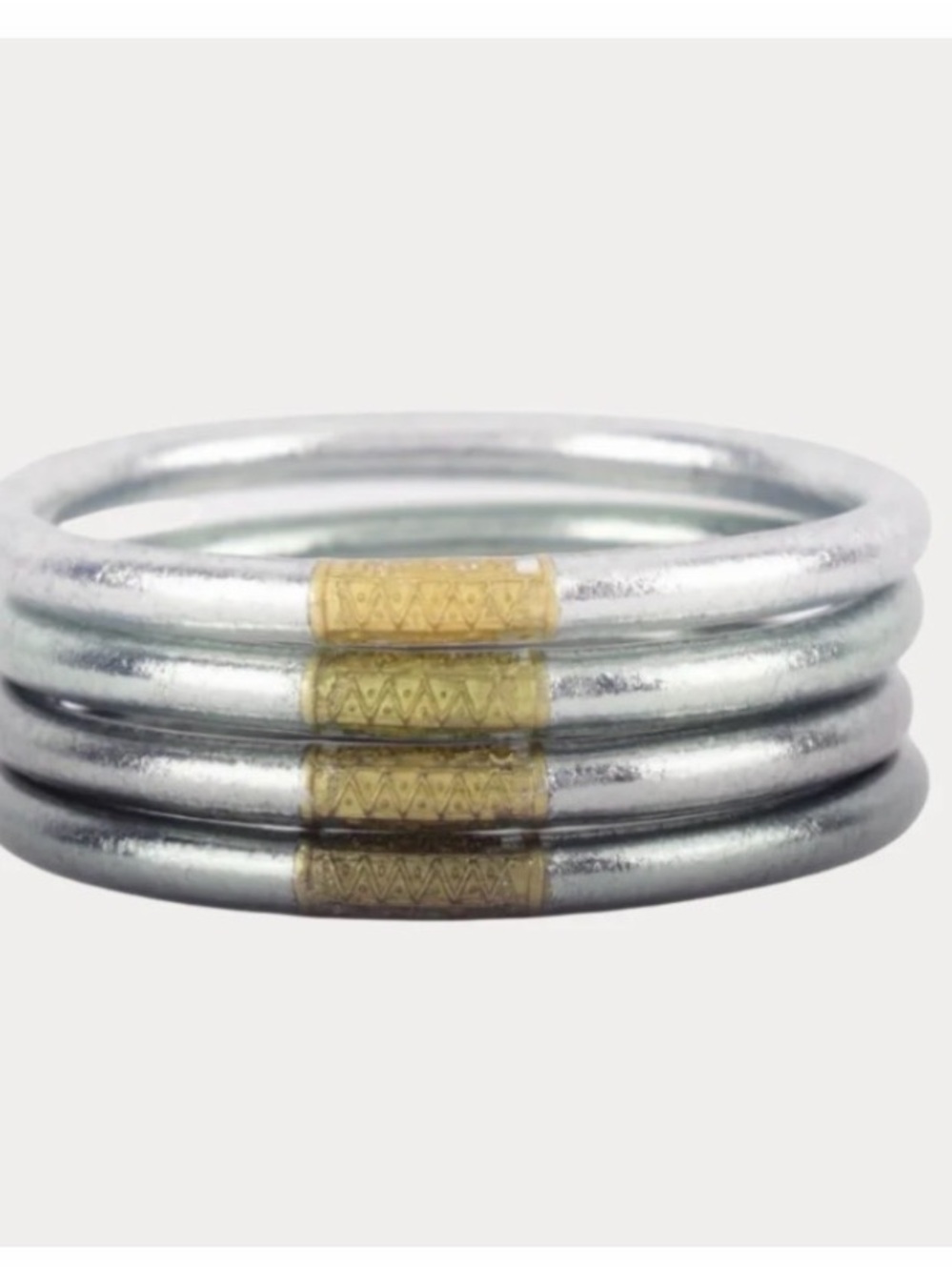 BUDHAGIRL Moon All Weather Bangles Set of 4 Serenity Prayer New Small